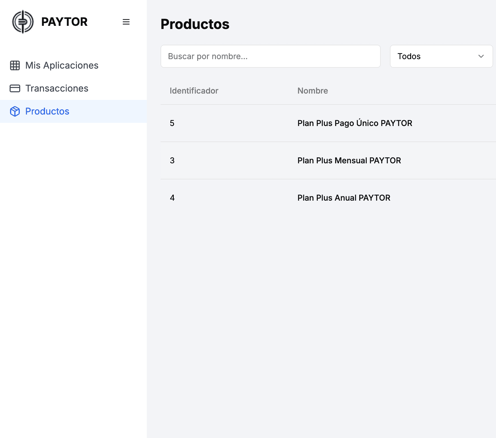 Configuración de Paytor