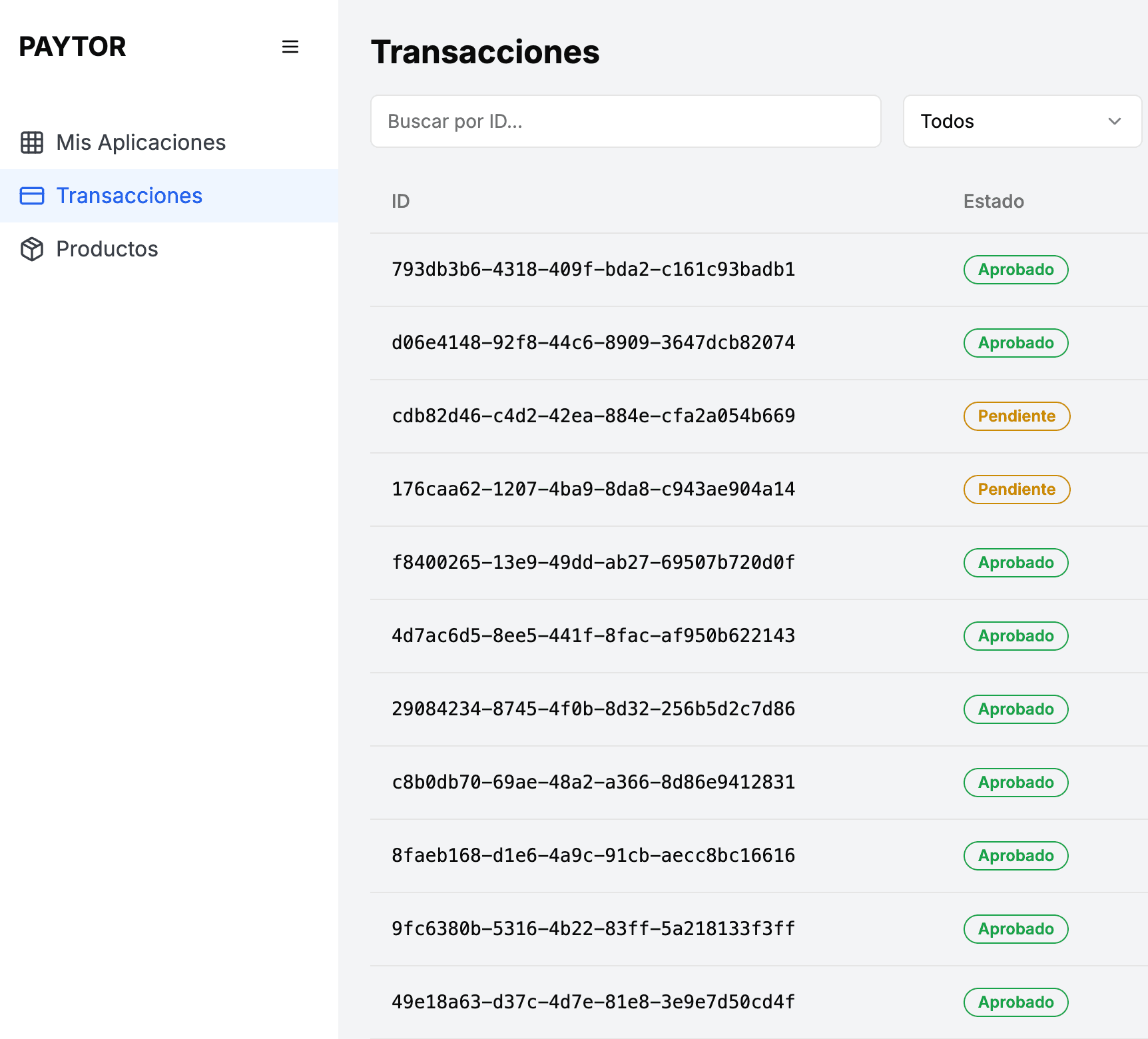 Configuración de Paytor